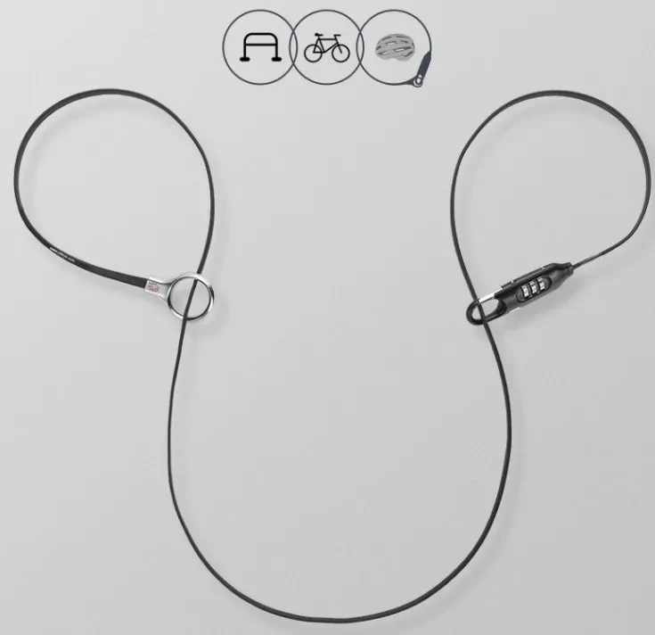Cateye Bicycle Electric Motorcycle Helmet Lock Luggage Bag Password Cable Lock
