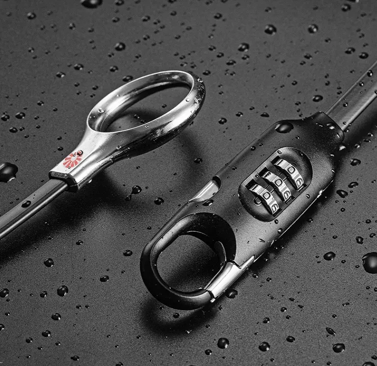 Cateye Bicycle Electric Motorcycle Helmet Lock Luggage Bag Password Cable Lock
