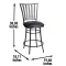 Stellan - Swivel Counter Stool Black