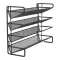 4 Tiers Metal Spice Rack Kitchen Countertop Cupboard Spice Herb Jar Storage Shelf