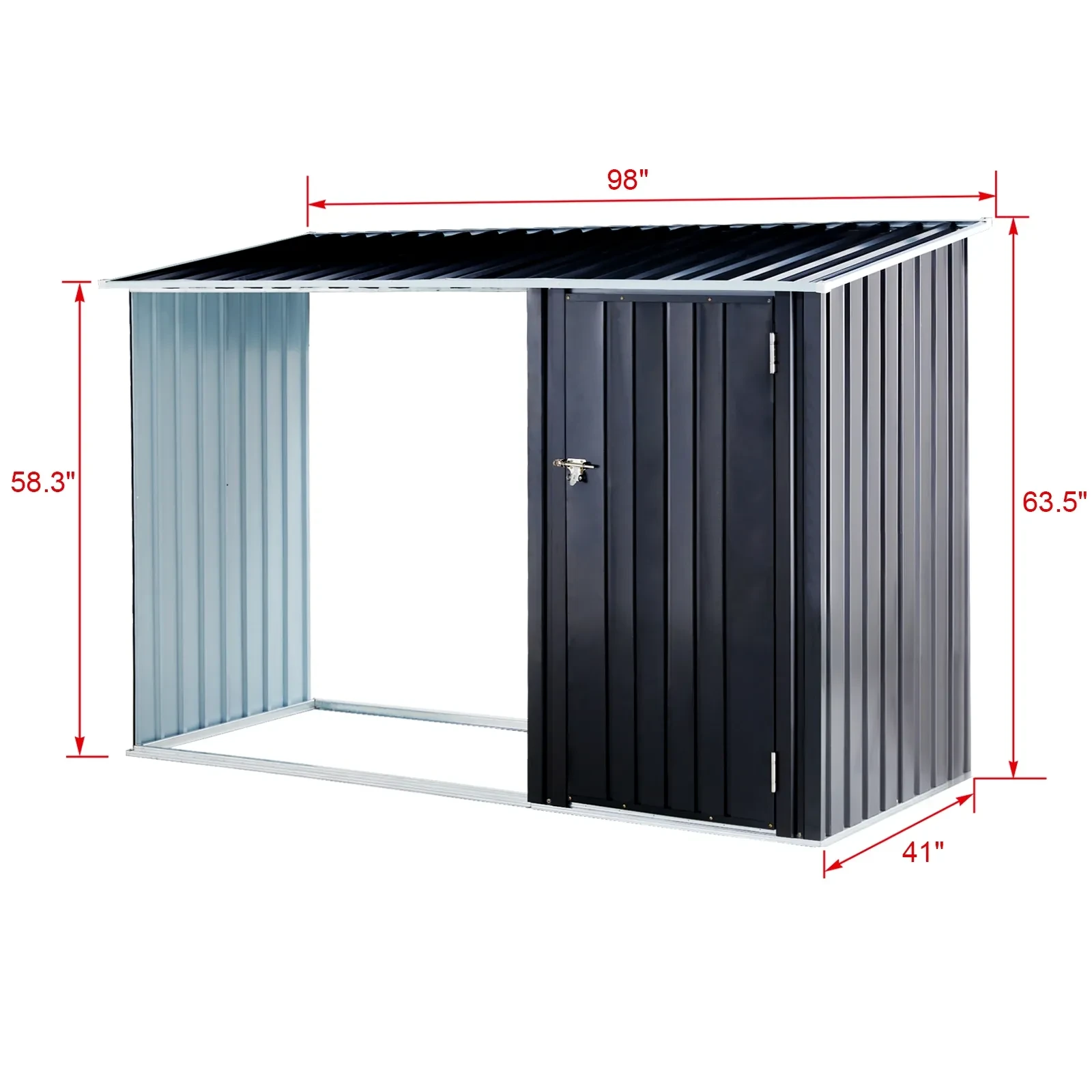Outdoor Firewood Storage Shed With Rack And Log Holder Shelter