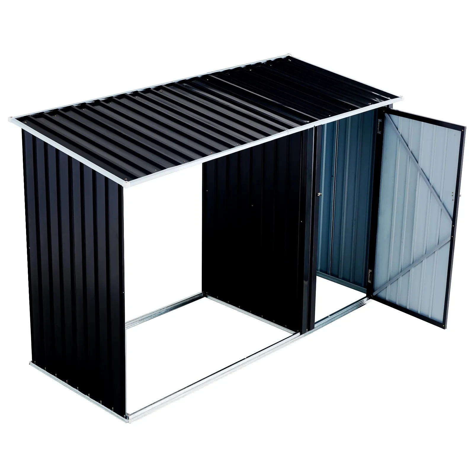 Outdoor Firewood Storage Shed With Rack And Log Holder Shelter
