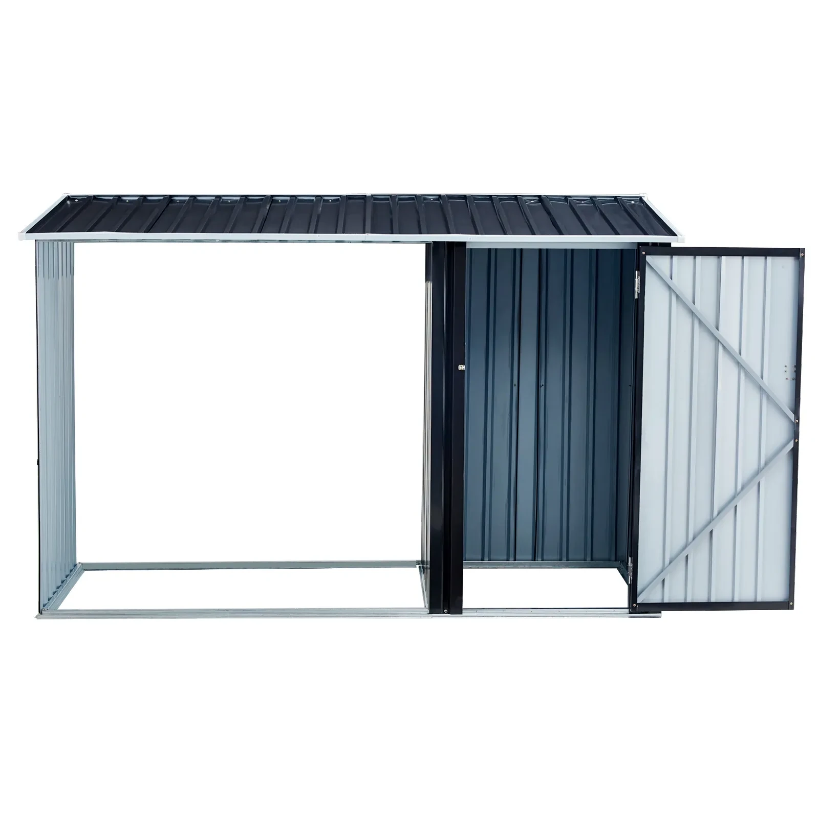 Outdoor Firewood Storage Shed With Rack And Log Holder Shelter