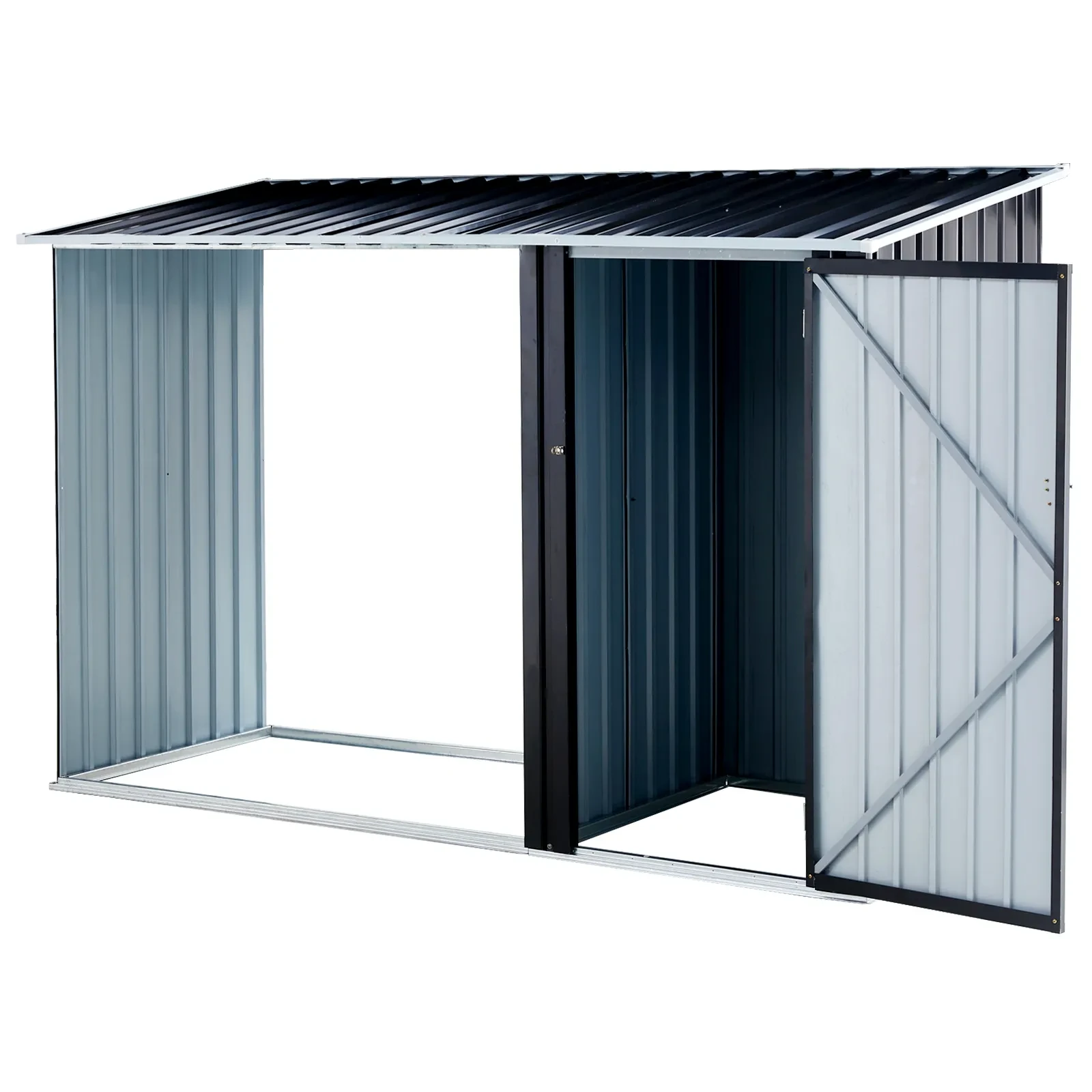 Outdoor Firewood Storage Shed With Rack And Log Holder Shelter