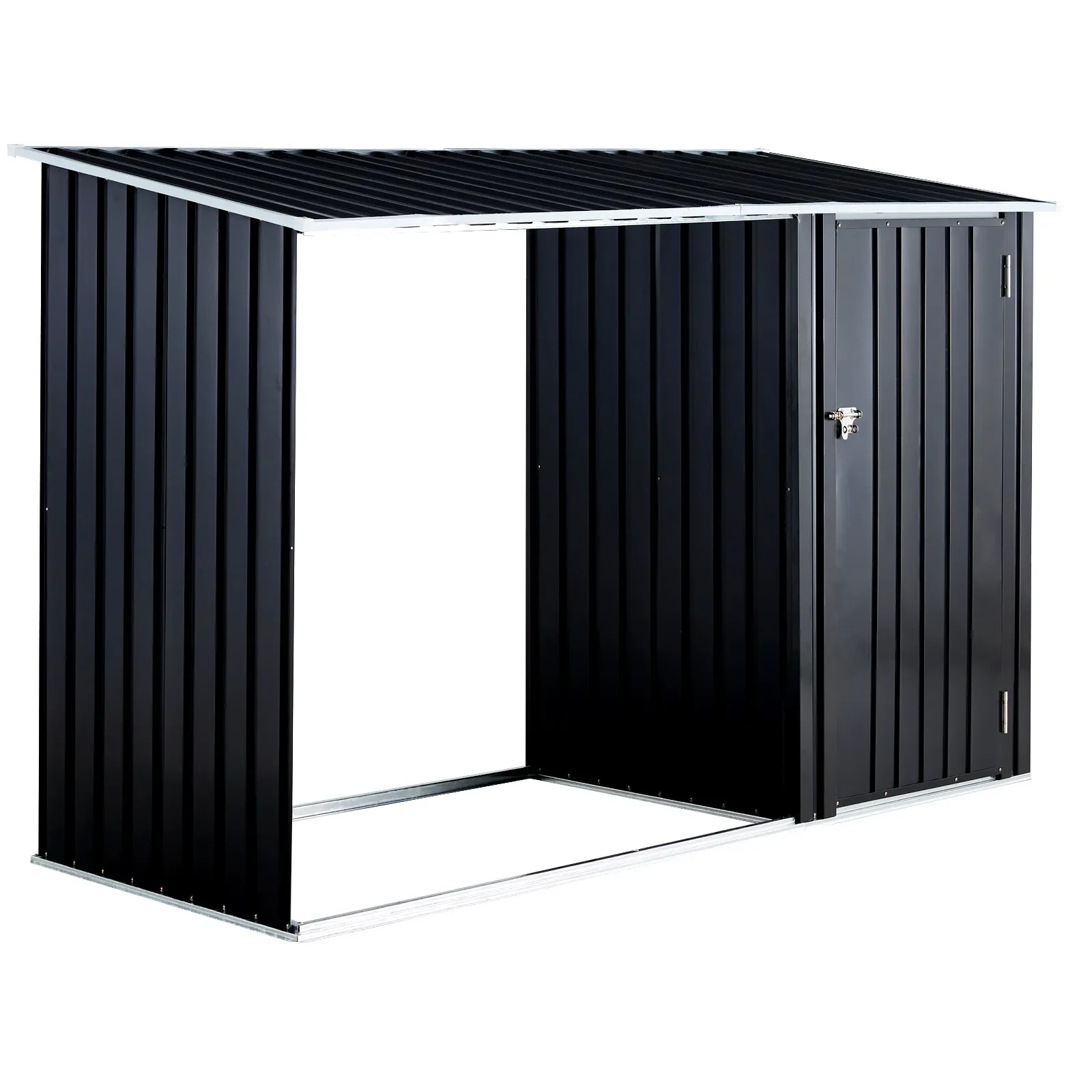 Outdoor Firewood Storage Shed With Rack And Log Holder Shelter