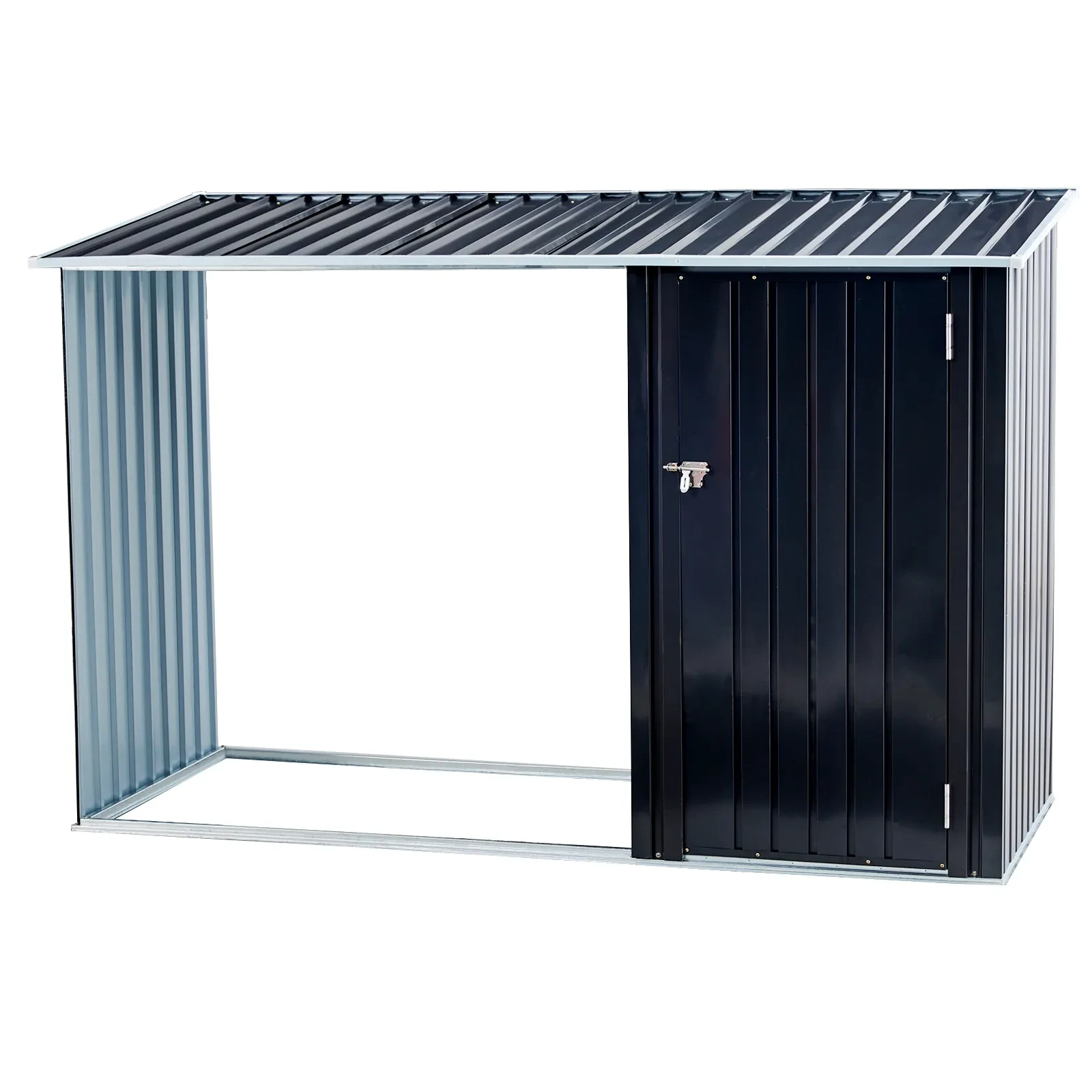 Outdoor Firewood Storage Shed With Rack And Log Holder Shelter