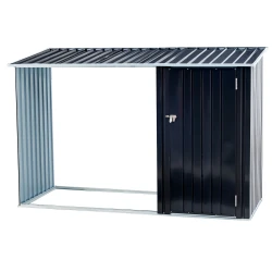 Outdoor Firewood Storage Shed With Rack And Log Holder Shelter
