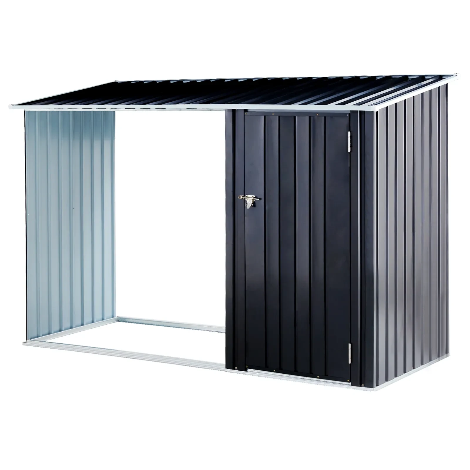 Outdoor Firewood Storage Shed With Rack And Log Holder Shelter