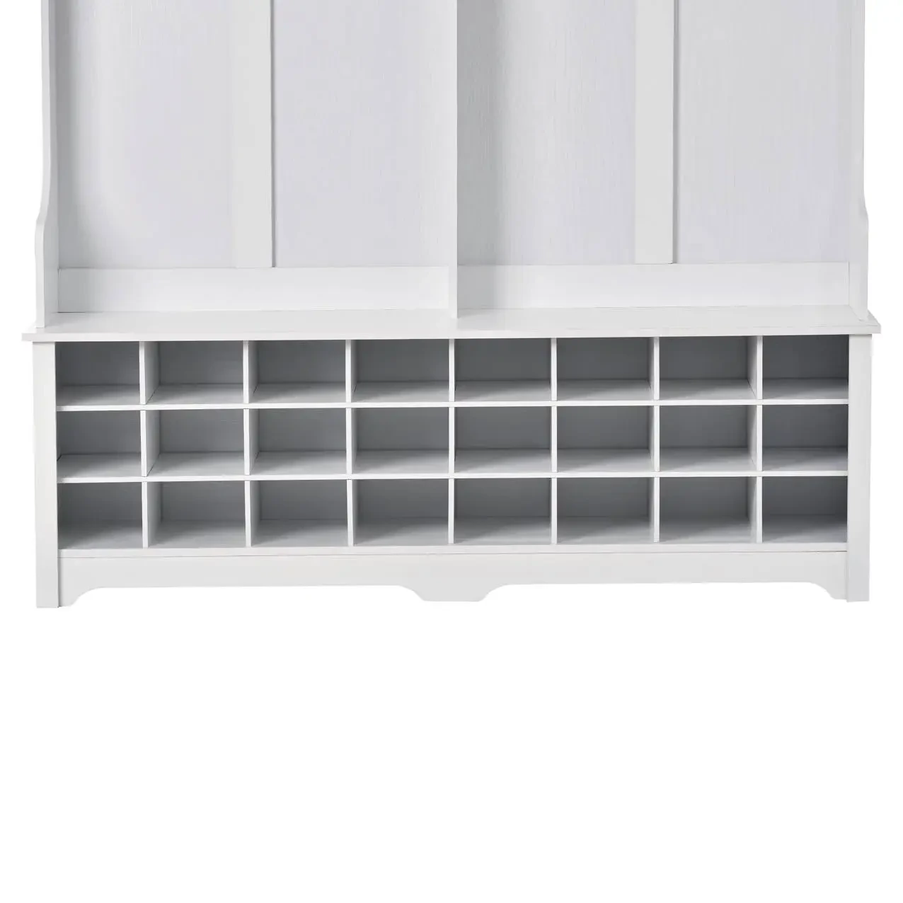 Modern Style Multiple Functions Hallway Coat Rack With Metal Black Hooks