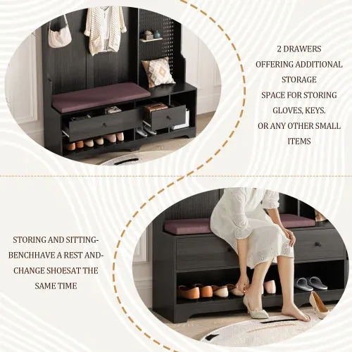 Storage Rack Suitable For Corridors Living Rooms Black