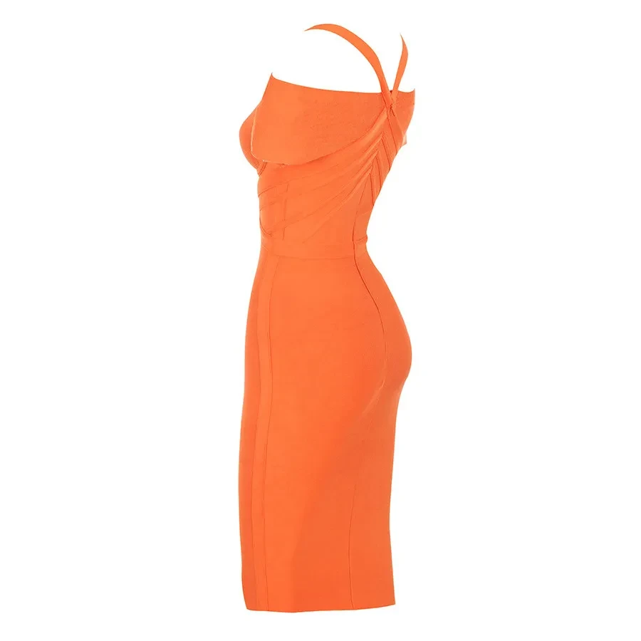 Elastic tight bandage dress European and American temperament banquet evening dress
