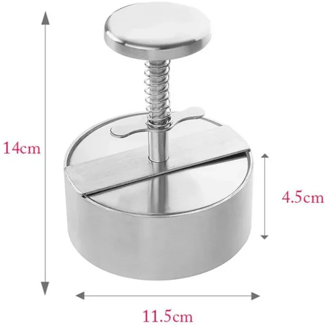 Stainless Steel Patties Mould Burger Meat Press Kitchen Gadgets