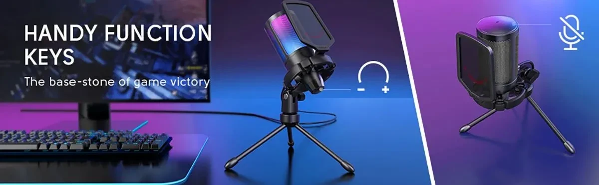 USB Condenser Gaming Microphone, For PC PS4 PS5