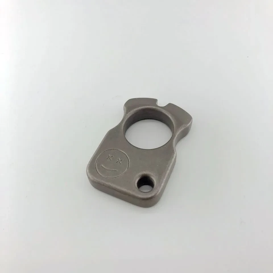 Self defense ring smiley face EDC key chain