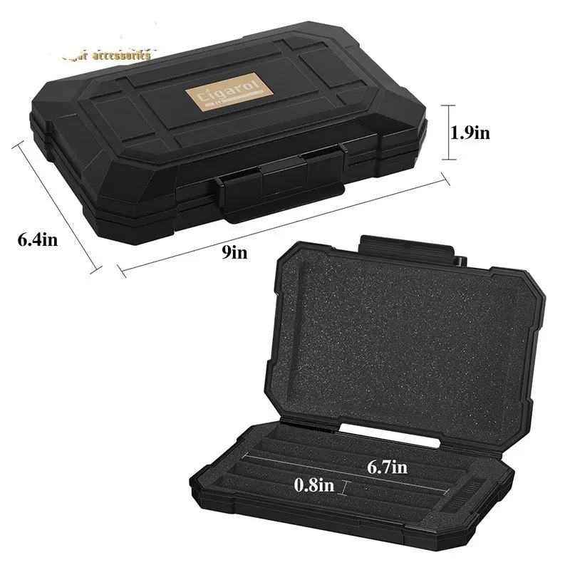 Portable Cigar Case for Business Travel Plastic Sponge