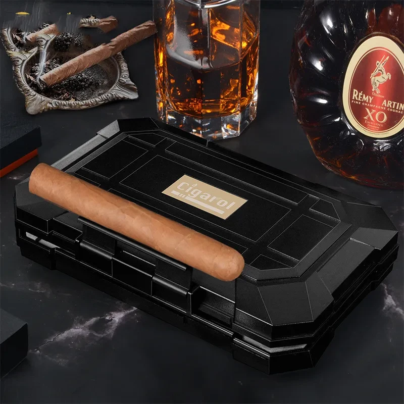 Portable Cigar Case for Business Travel Plastic Sponge