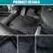 Car Floor Mats For 17-20 Hyundai Elantra No Fit GT All-Weather TPE Rubber Black