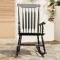 Black Poplar Windsor Wood Rocking Chair
