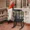 Black Poplar Windsor Wood Rocking Chair