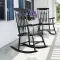 Black Poplar Windsor Wood Rocking Chair