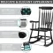 Black Poplar Windsor Wood Rocking Chair