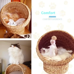 Simple Home Summer Rattan Cat Nest