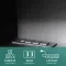 Floating TV Stand, Wall Mounted TV Shelf With Led Lights & Power Outlet, High Gloss TV Cabinet for Black Tv Stands for Living Room
