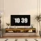 Floating TV Stand, Wall Mounted TV Shelf With Led Lights & Power Outlet, High Gloss TV Cabinet for Black Tv Stands for Living Room