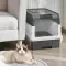 Grey Large Cat Litter Box Cat Pan Drawer Anti-Splashing Cat Potty Tray Cleaning