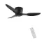 42 Inch Lampless Recessed Ceiling Fan, 3 Reversible Blades With 6-Speed Reversible DC Motor, Low Profile Ceiling Fan, Suitable For Living Room, Kitchen, Bedroom