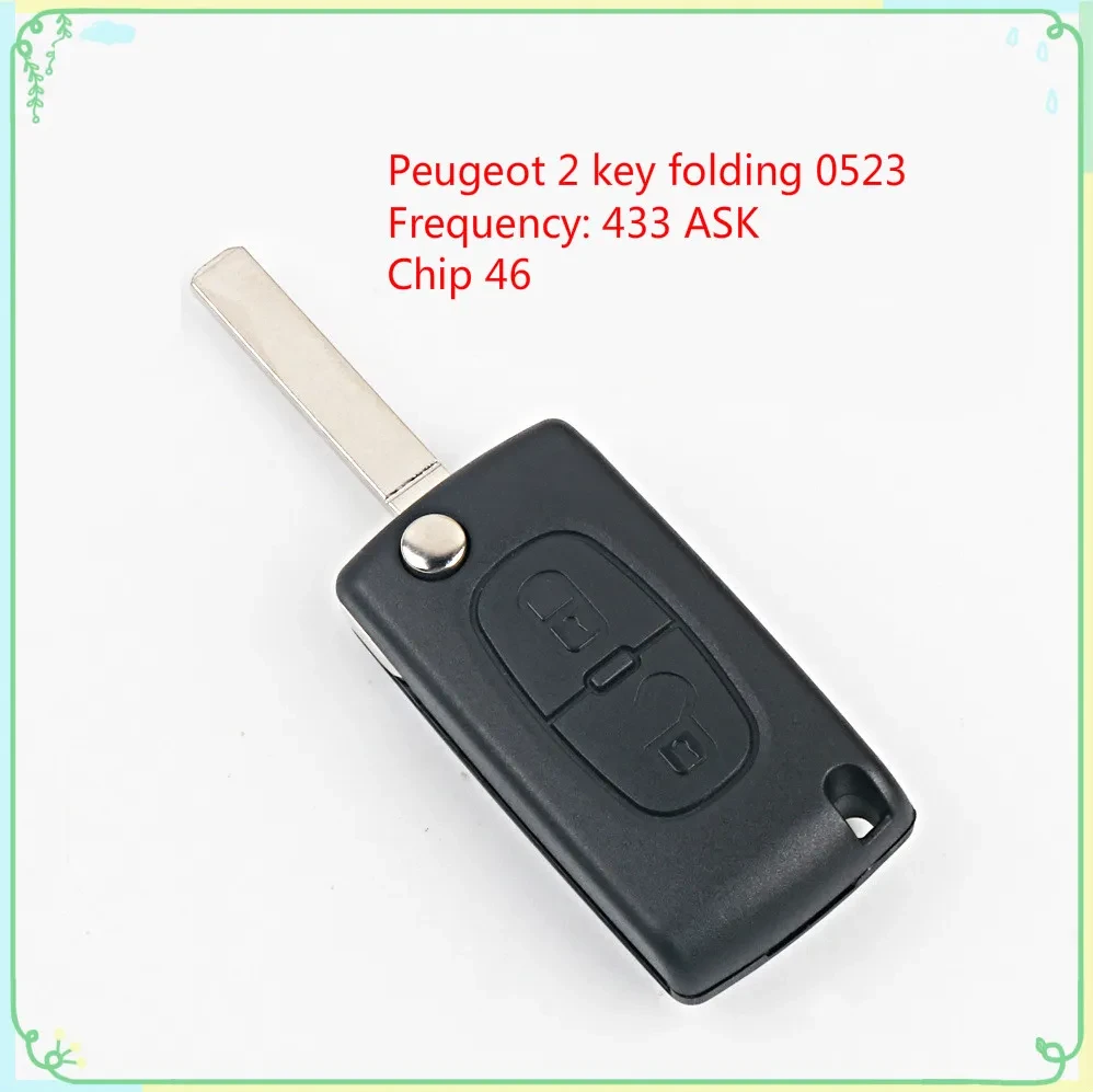 Old Peugeot Citroen 0523 Folding Remote Control Key