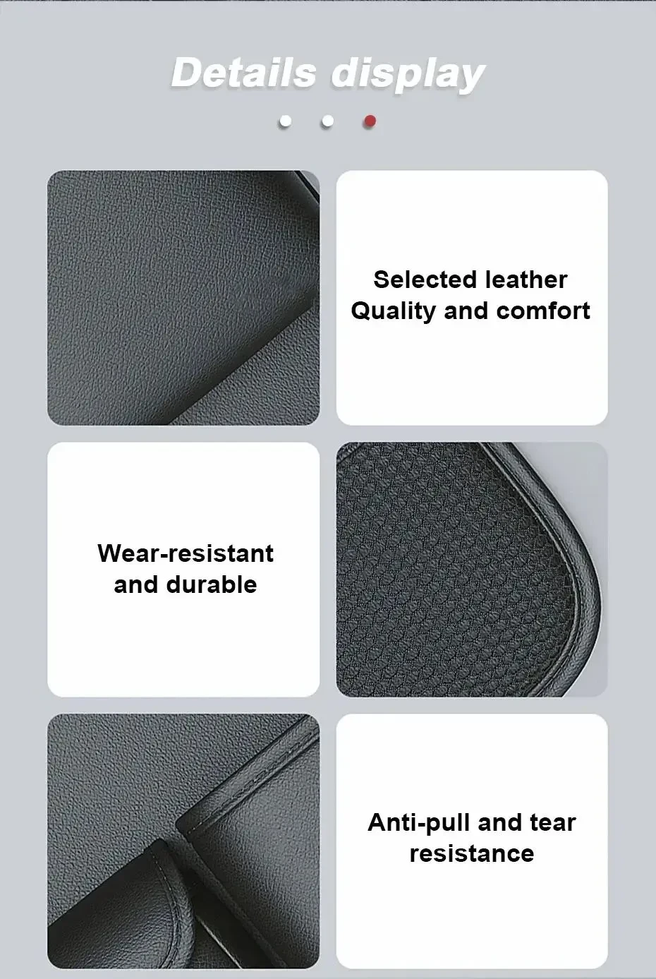 Car Seat Storage Bag Auto Back Seat Back Organizer With Foldable Table Tray PU Leather Tablet Holder Tissue Box Car Accessories