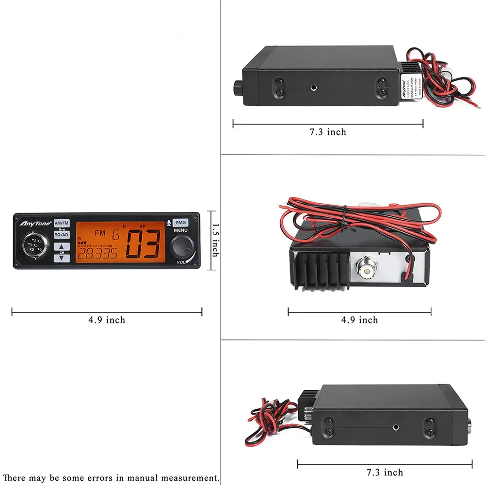 Anytone AT-500M VOX CB Radio AMFM 27Mhz Truck Radio AMFM P
