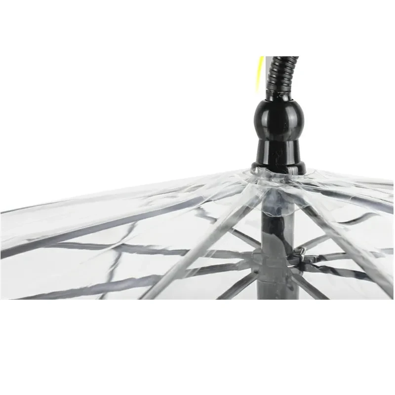 Hot Selling Transparent Pet Supplies Adjustable Pet C Type Umbrella