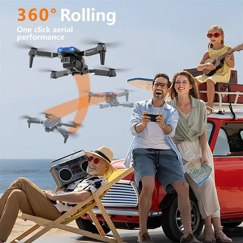 The E99 Dual-camera Drone With Two Batteries Has The Function Of Altitude Hold Mode. Thanks To The Dual Lenses, It Is Able To Fly Stably.
