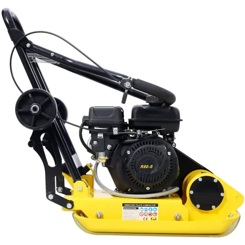 2.5HP Plate Compactor Gas 79.7cc 8200N Force Construction Concrete Tamper Machine Power Paver 19.3 X 12.6 Plate,EPA Compliant