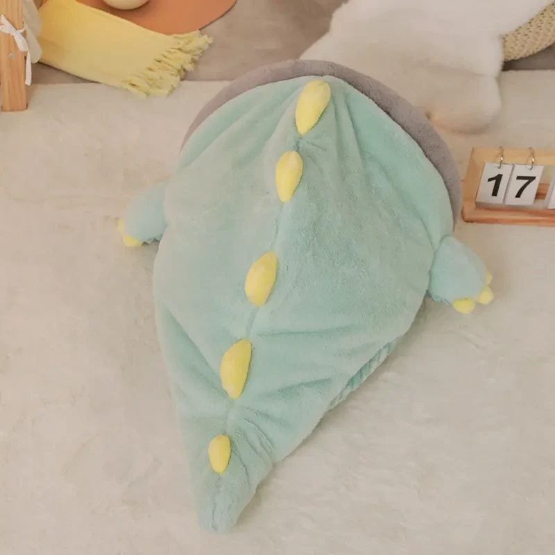 Warm Semi-enclosed Dinosaur Cat Bed Thickened Pet Supplies