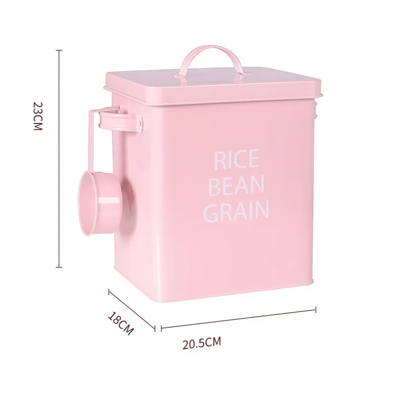 Pet Food Storage Bucket Thickened Iron Household Supplies Storage