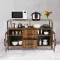 Living Room Shelves, With Two Storage Rooms, Storage Box, Modern Kitchen Utensils Cabinet, Self-service Wooden Storage Cabinet, Corridor Dining Room Transparent Glass Cabinet