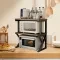 3 Tier Expandable Microwave Oven Rack Stand Storage Holder Kitchen Corner Shelf