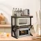 3 Tier Expandable Microwave Oven Rack Stand Storage Holder Kitchen Corner Shelf