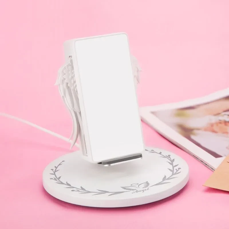 Universal Colorful LED Angel Wings Qi Wireless Charger Charge Dock For Mobile Phone Fast Charger
