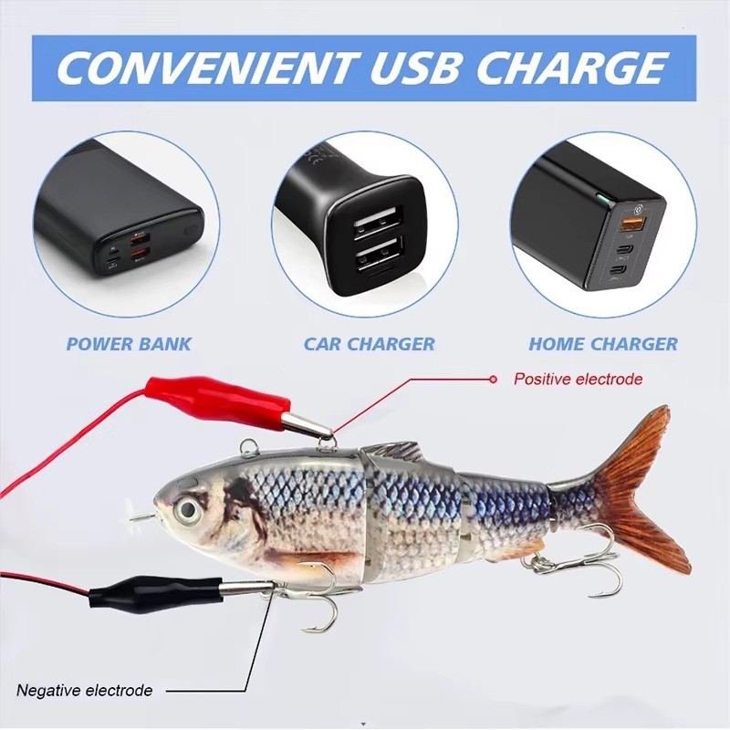 UFISH Electric Live Bait Robotic Fishing Lure 5.25"