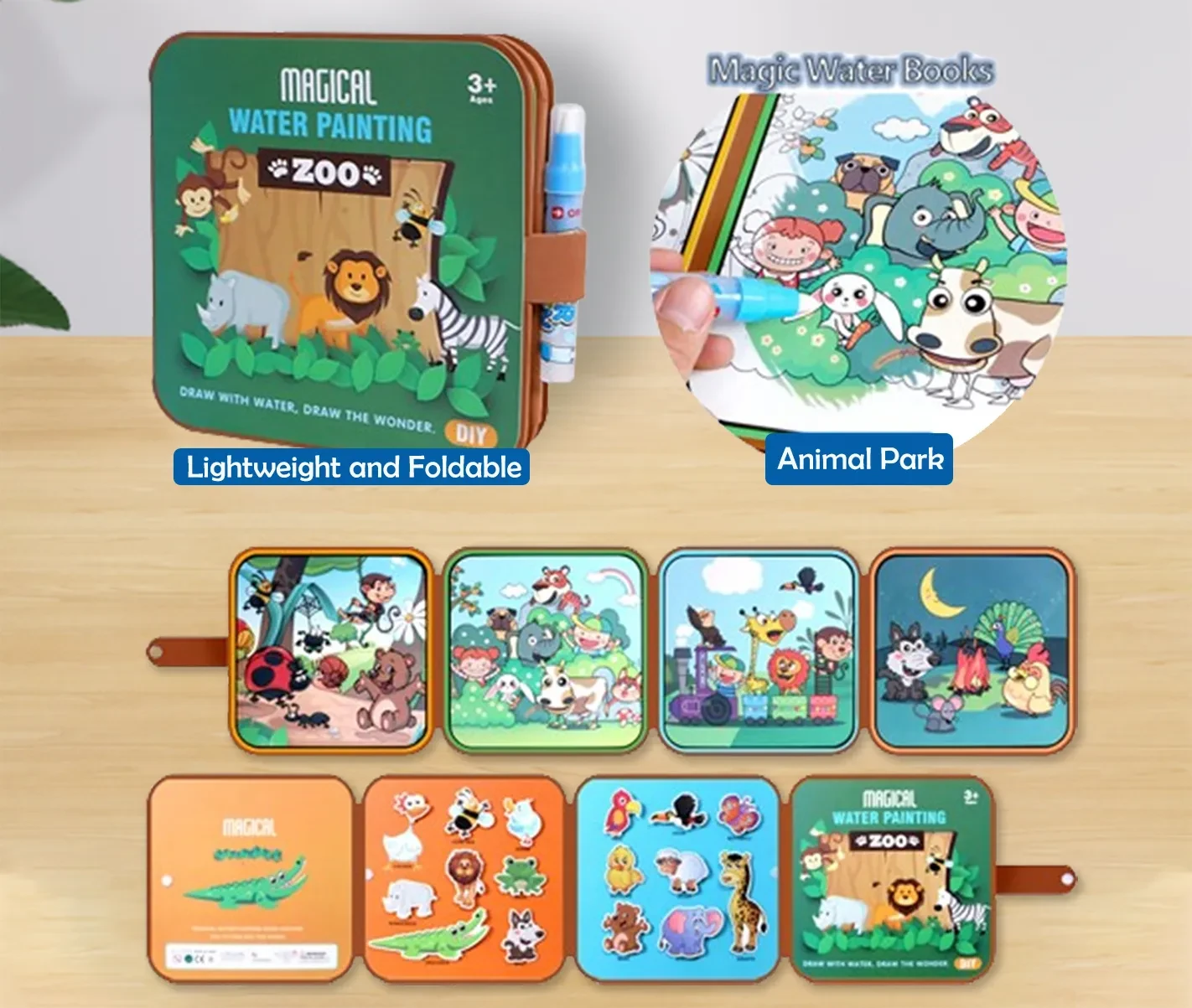 Magical Water Drawing Book, Repeatedly Colored Drawing Book, Children's Puzzle Toy