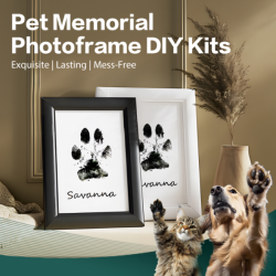 2025 Pet Paw Printing Frame Kit Personalized Memorial Picture Frame With Ink Customization Tool Keepsake Picture Frame Kit DIY Dog Pet Gift