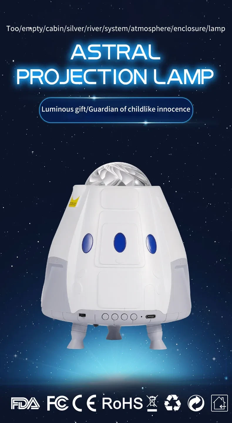 Creative USB Space Capsule Starry Atmosphere Projection Lamp Projector