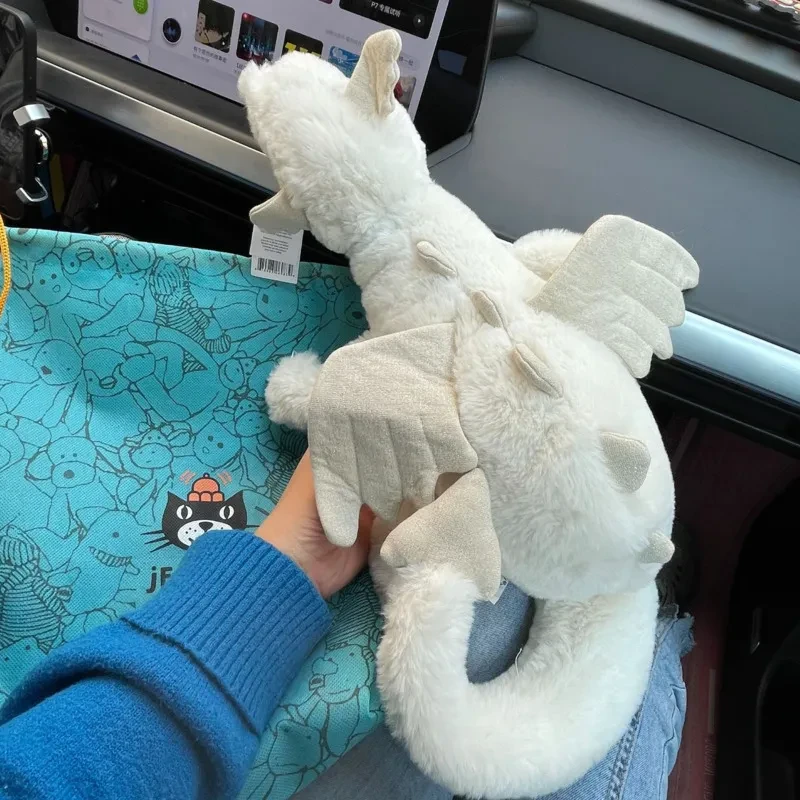White Snow Dragon RoseBlue Flying Dragon Plush Doll