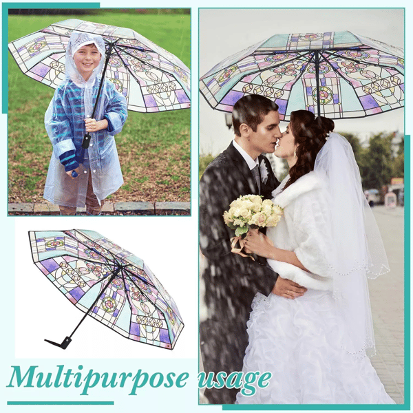 Vintage Stained Automatic Umbrella