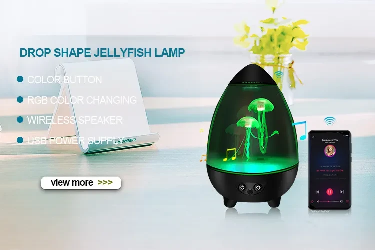 Jellyfish Lamp USB Powered Silent Small Night Light Creative Decoration