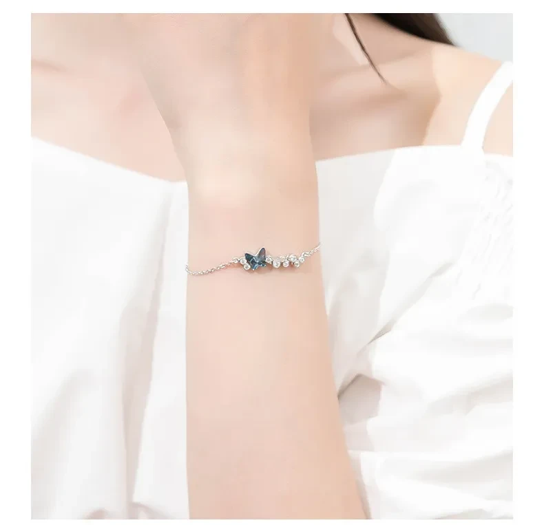 Butterfly crystal bracelet